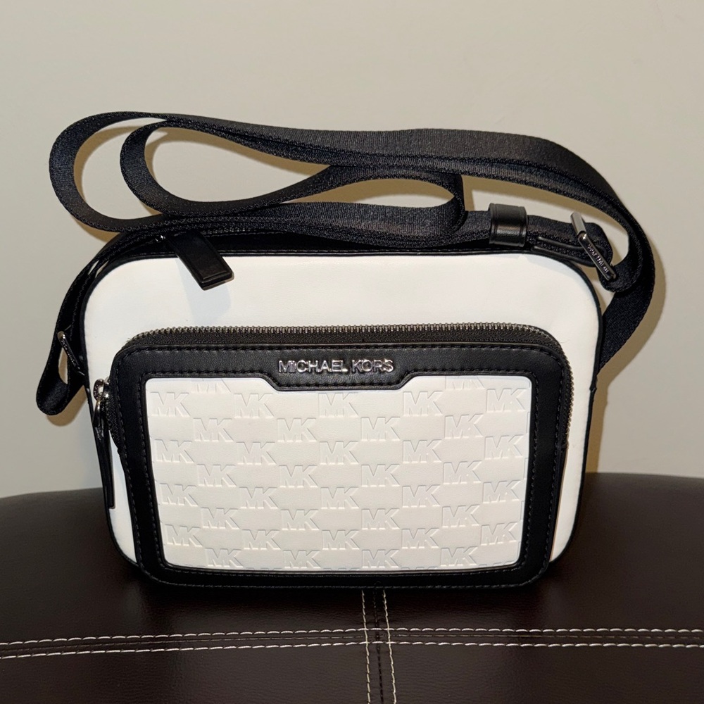 Michael Kors Black and Cream Crossbody Bag
